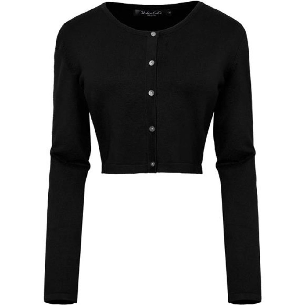 Lightweight Cardigan Sweater Cropped Crew Neck for Women